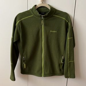 Marmot green fleece with zippered pockets